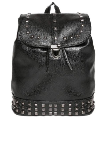 Hiveaxon Black Embellished Backpack