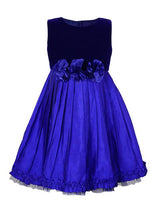 Branyork Blue Solid A-Line Dress