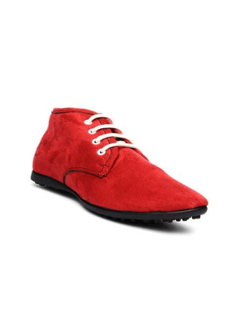 Scamanus Red Suede Casual Shoes